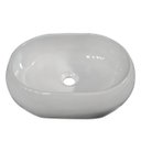 Ver imagem 2 de Cuba Oval Pia para Banheiro Lavabo Apoio Sobrepor sem Mesa 45x35x13,5cm Cor Branco