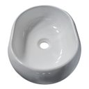 Ver imagem 5 de Cuba Oval Pia para Banheiro Lavabo Apoio Sobrepor sem Mesa 45x35x13,5cm Cor Branco