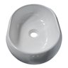 Cuba Oval Pia para Banheiro Lavabo Apoio Sobrepor sem Mesa 45x35x13,5cm Cor Branco - 5