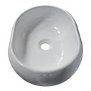 Ver imagem 5 de Cuba Oval Pia para Banheiro Lavabo Apoio Sobrepor sem Mesa 45x35x13,5cm Cor Branco