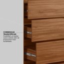 Ver imagem 6 de Guarda Roupa Casal 6 Portas com Ripado e com Espelho 6 Gavetas Atrice - Nogueira Touch