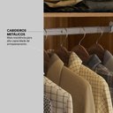 Ver imagem 7 de Guarda Roupa Casal 6 Portas com Ripado e com Espelho 6 Gavetas Atrice - Nogueira Touch