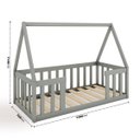 Ver imagem 3 de Cama Infantil Montessoriana Valentina Cinza