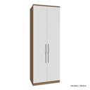 Ver imagem 1 de Guarda Roupa Modulado 02 Portas com Colmeia 245cm Altura Setiba - Carvalho/branco