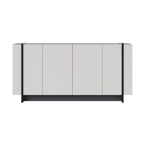 Balcão Buffet Copacabana com 04 Portas Off White Nogueira Real Preto Fosco Colibri