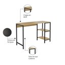 Ver imagem 6 de Escrivaninha Iron com 2 Prateleiras 120cm Industrial Espresso Móveis Mel E Preto