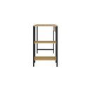 Ver imagem 5 de Escrivaninha Iron com 2 Prateleiras 120cm Industrial Espresso Móveis Mel E Preto