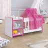 Berço Boneca Cristal Princesas C02 Branco Rosa - 7