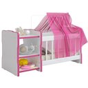 Ver imagem 1 de Berço Boneca Cristal Princesas C02 Branco Rosa