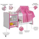 Ver imagem 5 de Berço Boneca Cristal Princesas C02 Branco Rosa