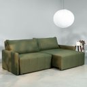 Ver imagem 1 de Sofá Cama Retrátil e Reclinável 3 Lugares 250cm em Linho Baraúna CabeCasa MadeiraOriginals Verde