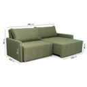 Ver imagem 3 de Sofá Cama Retrátil e Reclinável 3 Lugares 250cm em Linho Baraúna CabeCasa MadeiraOriginals Verde