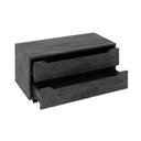 Ver imagem 4 de Armário para Banheiro com 2 Gavetas com Rodízio 80cm BN3643 Preto/Mármore Lunar