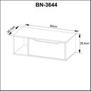 Ver imagem 4 de Gabinete para Banheiro com 1 Porta sem Cuba BN3644 Laranja/Amêndoa/Branco