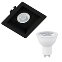 Ver imagem 3 de Kit 12 Spots Embutir Recuado Quadrado Dicroica Mr16 + 12 Lâmpadas Led Dicroica Inclusas Cor:preto;co
