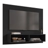 Painel Para Tv Viena 43" Preto Marmorizado Preto - 1