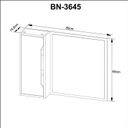 Ver imagem 5 de Espelheira para Banheiro 80x60cm BN3645 Laranja/Amêndoa/Branco