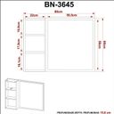 Ver imagem 6 de Espelheira para Banheiro 80x60cm BN3645 Laranja/Amêndoa/Branco