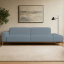 Ver imagem 2 de Sofá Living Unne 3 Lugares 210cm Terminal Esquerdo Bouclé Azul Claro - Nexta Casa