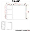 Ver imagem 6 de Espelheira para Banheiro 80x60cm Bn3645