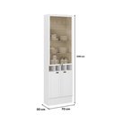 Ver imagem 4 de Cristaleira 2 Portas Vidro Milla Branco Mdf 70cm Carraro