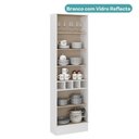 Ver imagem 3 de Cristaleira 2 Portas Vidro Milla Branco Mdf 70cm Carraro