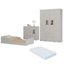 Ver imagem 2 de Quarto Infantil Completo com Minicama Montessoriana e Colchão Incluso Doçura Multimóveis MP4898