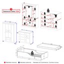 Ver imagem 4 de Quarto Infantil Completo com Minicama Montessoriana e Colchão Incluso Doçura Multimóveis MP4898