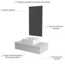 Ver imagem 4 de Conjunto Bancada C-cuba Q39 e Espelheira Metrópole 801 Perffect Acetinado Branco Chess