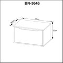 Ver imagem 4 de Gabinete para Banheiro com 1 Porta 60cm BN3646 Laranja/Amêndoa/Branco