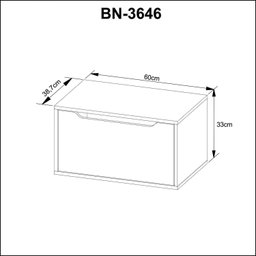 Gabinete para Banheiro com 1 Porta 60cm BN3646 - 4