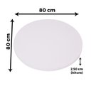 Ver imagem 3 de Tampo Redondo 80 Cm (largura) P25 Pandin Mdp 2,50 Cm (altura) Cor Branco