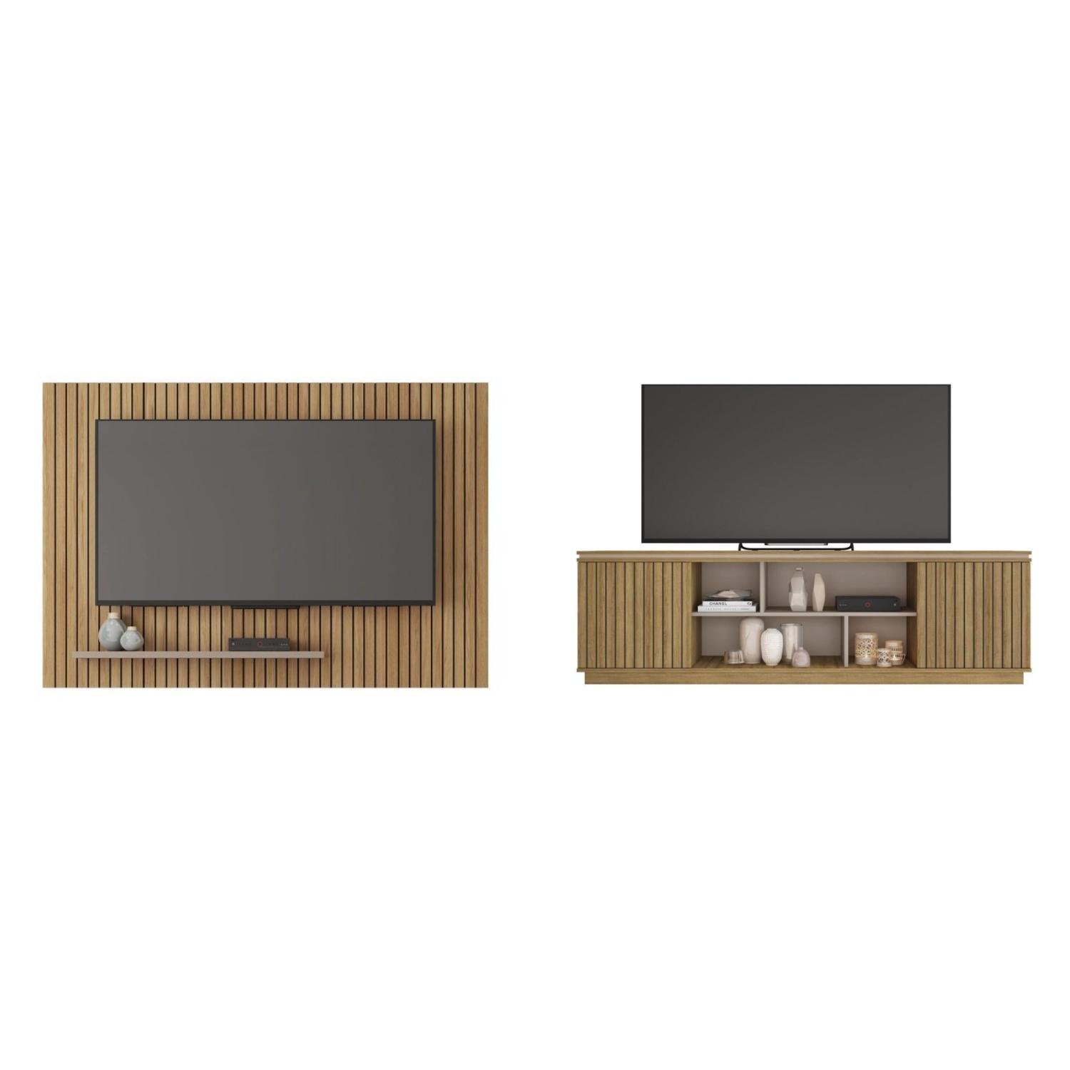 Rack com Painel Frisado para Tv até 70 Polegadas Talismã Espresso Móveis - 1