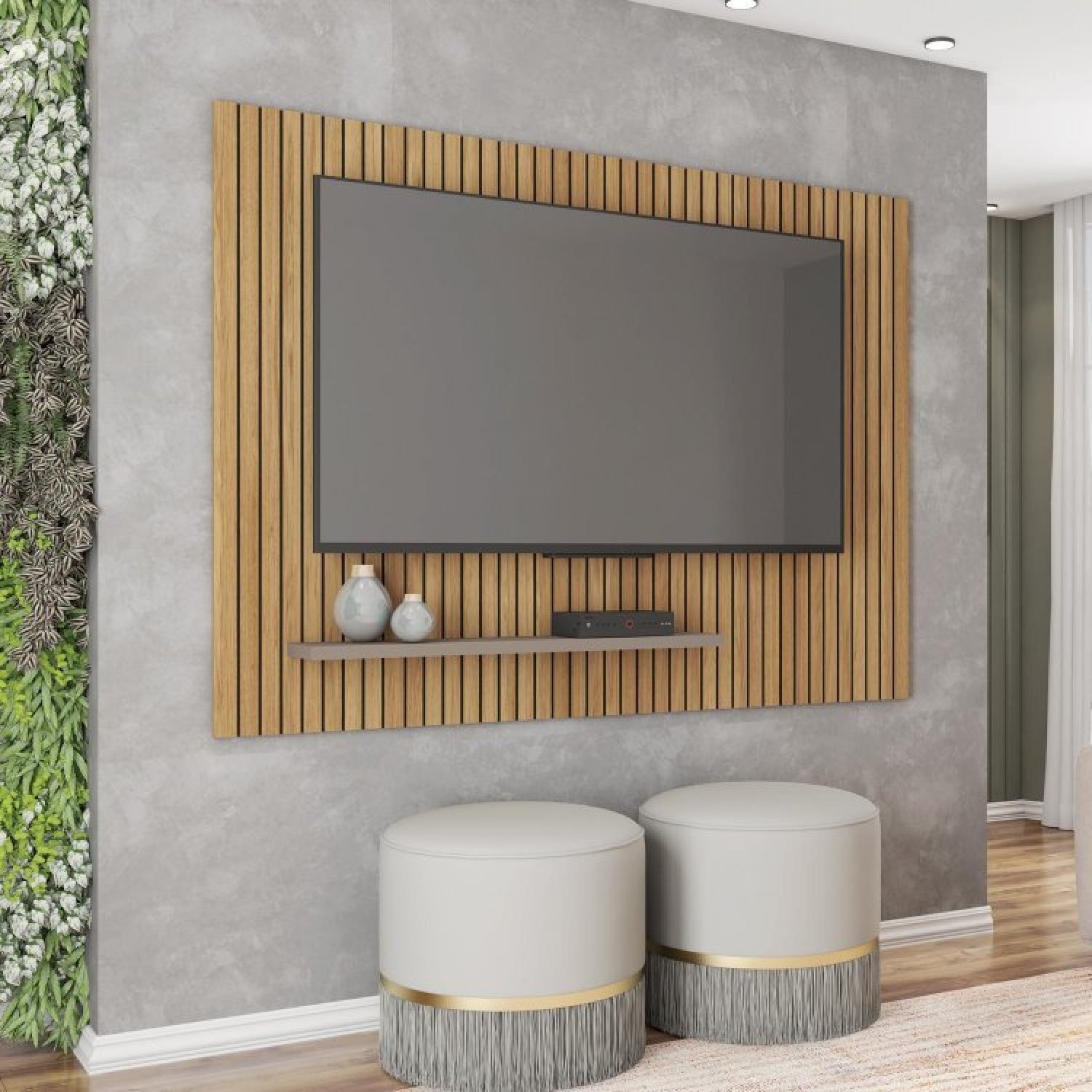 Rack com Painel Frisado para Tv até 70 Polegadas Talismã Espresso Móveis - 4
