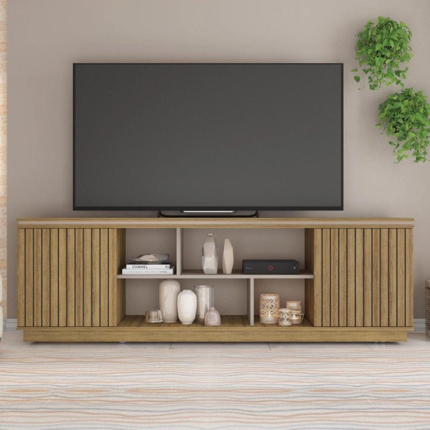 Rack com Painel Frisado para Tv até 70 Polegadas Talismã Espresso Móveis - 7