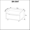 Ver imagem 5 de Armário para Banheiro 60cm com 1 Gavetas e Rodízio BN3647 Mármore Branco