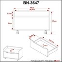 Ver imagem 6 de Armário para Banheiro 60cm com 1 Gavetas e Rodízio BN3647 Mármore Branco