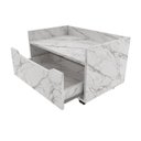 Ver imagem 4 de Armário para Banheiro 60cm com 1 Gavetas e Rodízio BN3647 Mármore Branco