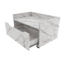 Ver imagem 4 de Armário para Banheiro 60cm com 1 Gavetas e Rodízio Bn3647 Mármore Branco