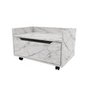 Ver imagem 3 de Armário para Banheiro 60cm com 1 Gavetas e Rodízio BN3647 Mármore Branco