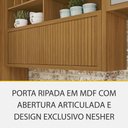 Ver imagem 5 de Cozinha Modulada Imperatriz Gourmet Canto 09 Peças Ripado em Mdf Nesher