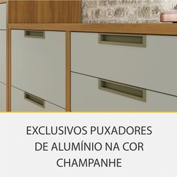 Cozinha Modulada Imperatriz Gourmet Canto 09 Peças Ripado em Mdf Nesher - 3