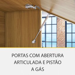Cozinha Modulada Imperatriz Gourmet Canto 09 Peças Ripado em Mdf Nesher - 4