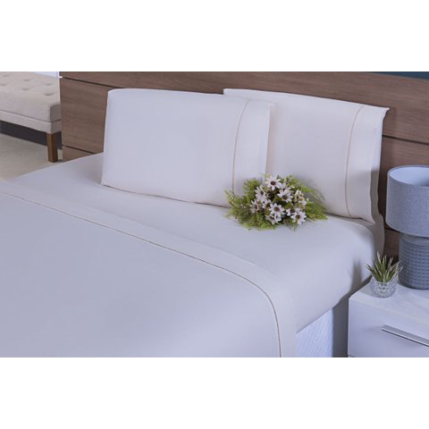 2 Fronhas King 60x80 100% Algodão 200 Fios Ponto Palito Palha