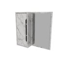 Ver imagem 3 de Espelheira Armário para Banheiro com Espelho 60x60cm BN3648 Branco/Mármore