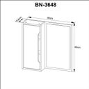 Ver imagem 6 de Espelheira para Banheiro 60x60cm BN3648 Branco/Mármore