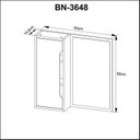 Ver imagem 6 de Espelheira Armário para Banheiro com Espelho 60x60cm BN3648 Laranja/Amêndoa/Branco