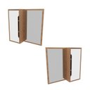 Ver imagem 5 de Espelheira Armário para Banheiro com Espelho 60x60cm BN3648 Laranja/Amêndoa/Branco