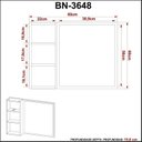 Ver imagem 7 de Espelheira Armário para Banheiro com Espelho 60x60cm BN3648 Laranja/Amêndoa/Branco