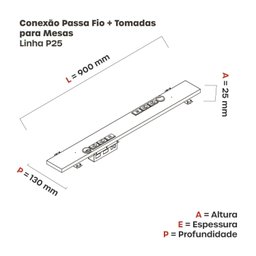 Conexão Passa Fio/Tomada M900P25 - 2